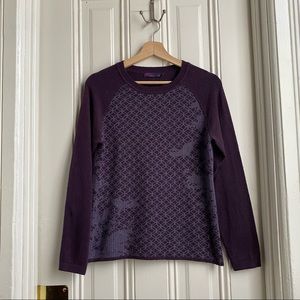 PRANA Antonia Plum Crew Neck Sweater M